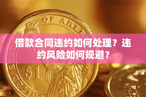 北京借款合同违约如何处理？违约风险如何规避？