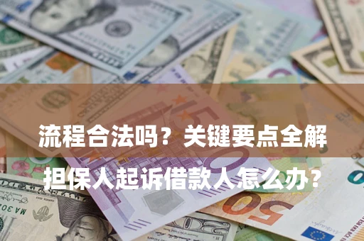 北京

担保人起诉借款人怎么办？流程合法吗？关键要点全解析
